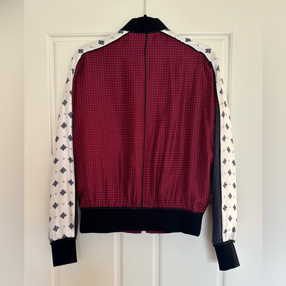Rag & Bone Silk Print Bomber Jacket with Banded Trim US 4 - Picture 3 of 10